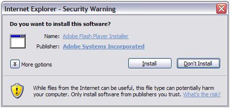 قم بتثبيت مكون Adobe Flash Player الإضافي