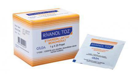 تعليمات لاستخدام "Rivanol". النظير من المخدرات ، ووصف